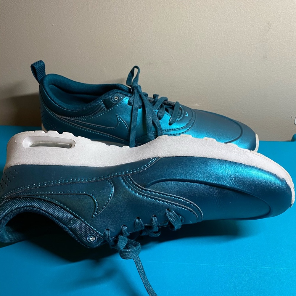Blue nike sneakers
